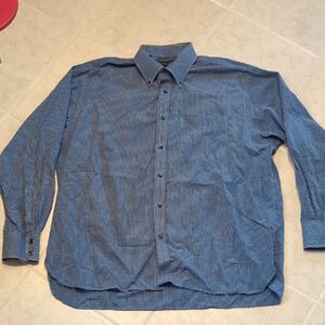 Donald Trump Signature Collection Men's Blue Striped Shirt